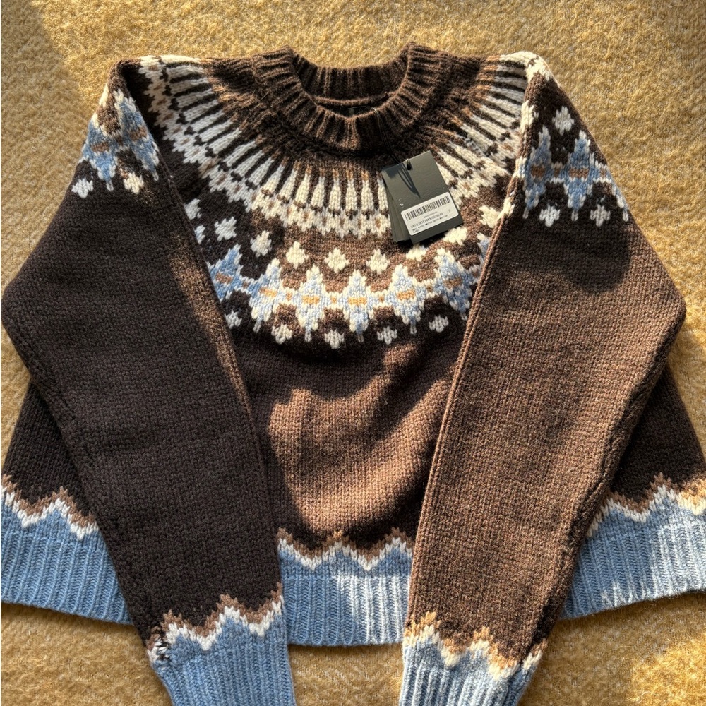 Alanui Fair Isle Sweater. Size S